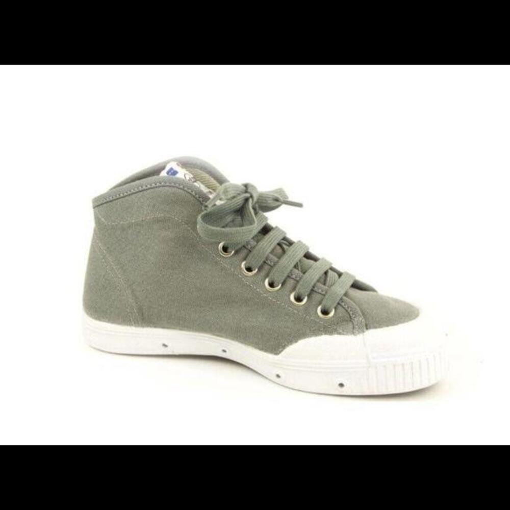NEW SPRING COURT WOMENS B1 MID CUT GREY CANVAS WHITE SOLE SNEAKERS US 9 / EU 40